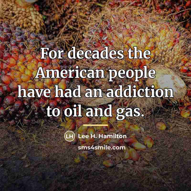 “For decades the American people have had an addiction to…” quote by Lee H. Hamilton