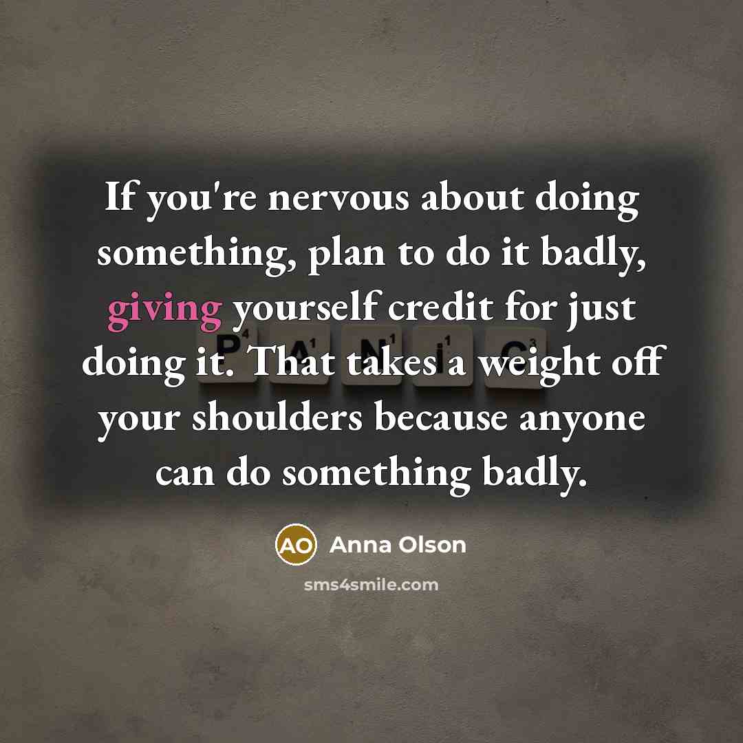 “If you're nervous about doing something, plan to do it…” quote by Anna Olson
