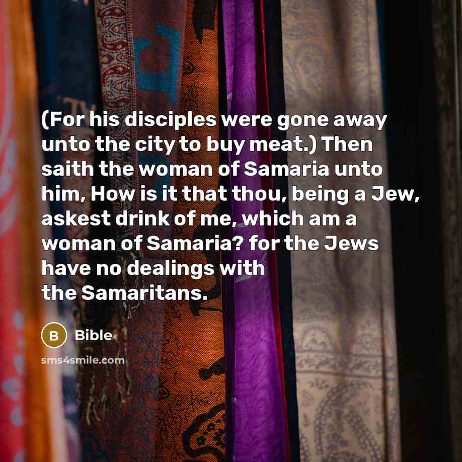 “(For his disciples were gone away unto the city to…” quote by Bible