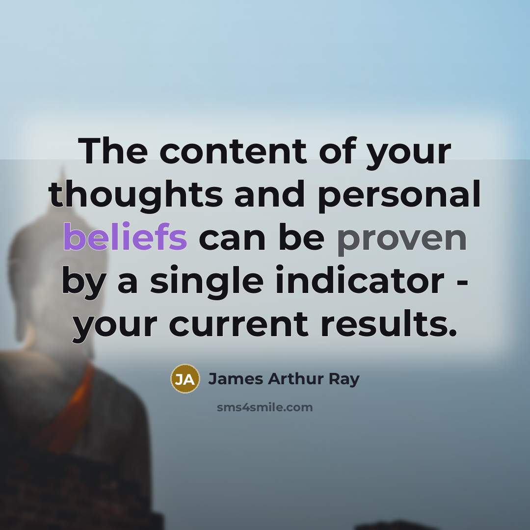 “The content of your thoughts and personal beliefs can be…” quote by James Arthur Ray