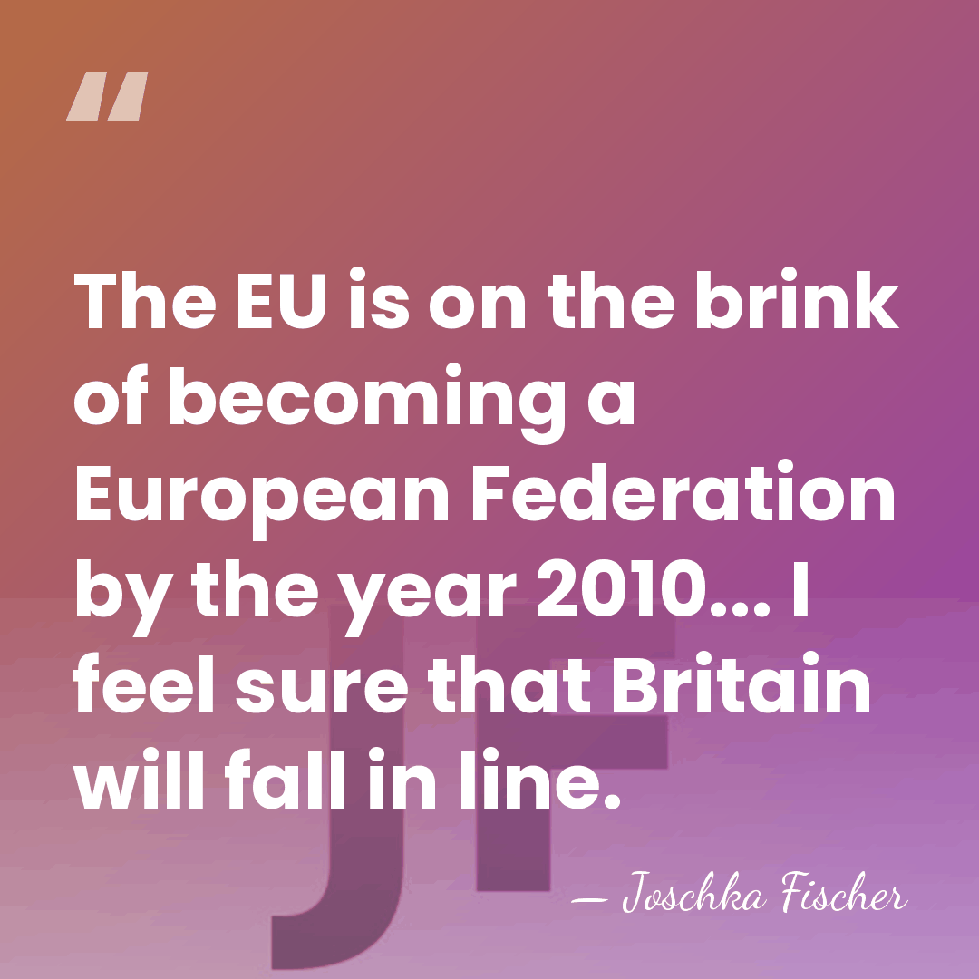 The EU is on the brink of becoming a European Federation by&hellip; - Joschka Fischer