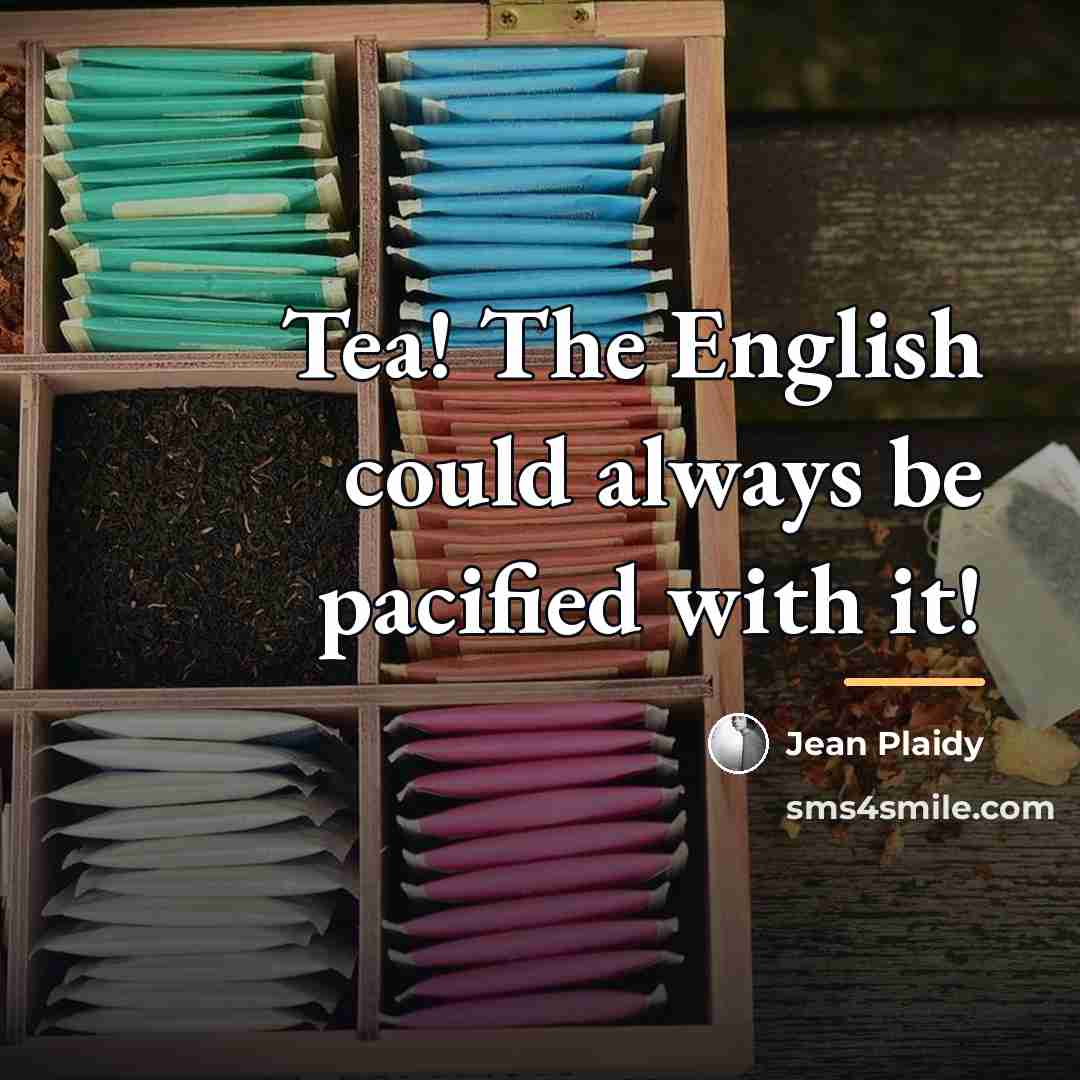 “Tea! The English could always be pacified with it!…” quote by Jean Plaidy