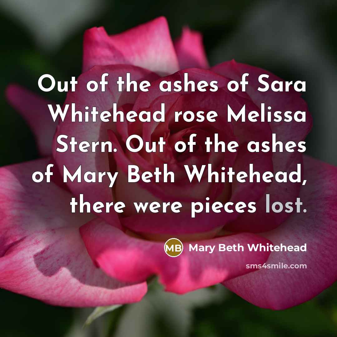 “Out of the ashes of Sara Whitehead rose Melissa Stern.…” quote by Mary Beth Whitehead