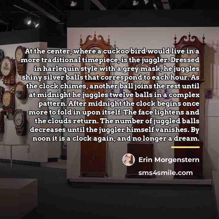 “At the center, where a cuckoo bird would live in…” quote by Erin Morgenstern