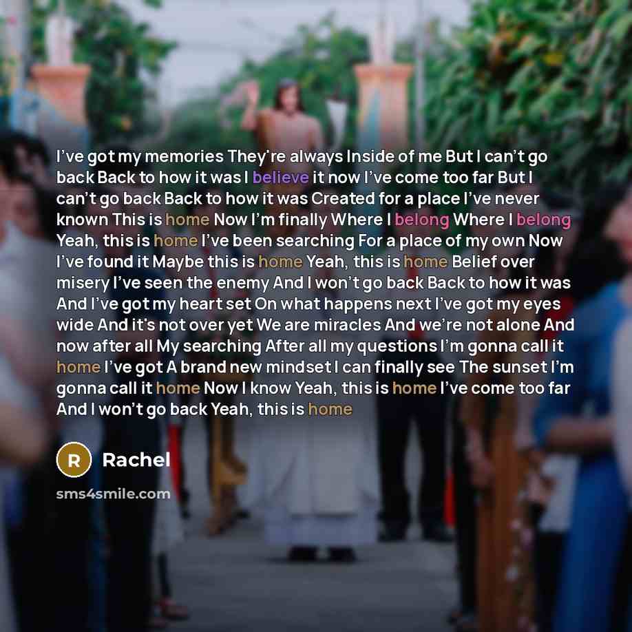 “I've got my memories They're always Inside of me But…” quote by Rachel