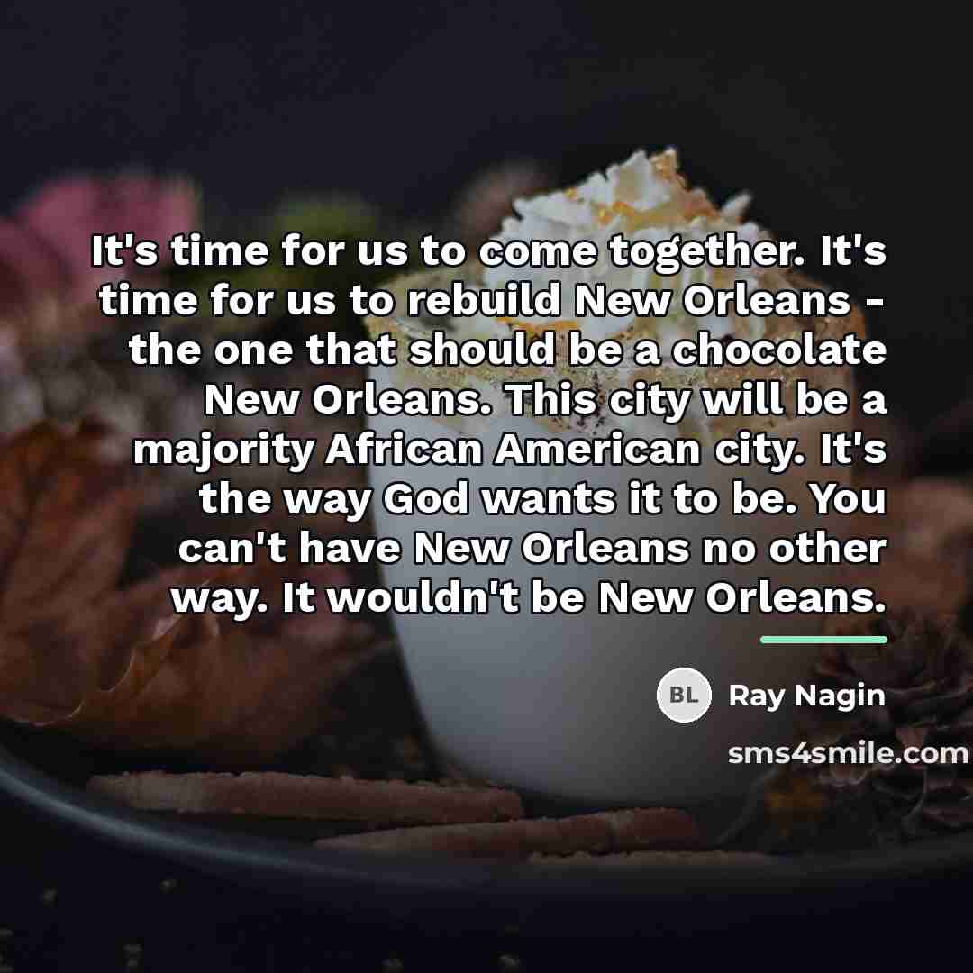 “It's time for us to come together. It's time for…” quote by Ray Nagin