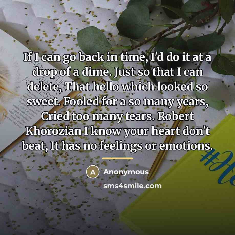 “If I can go back in time, I'd do it…” quote by Anonymous