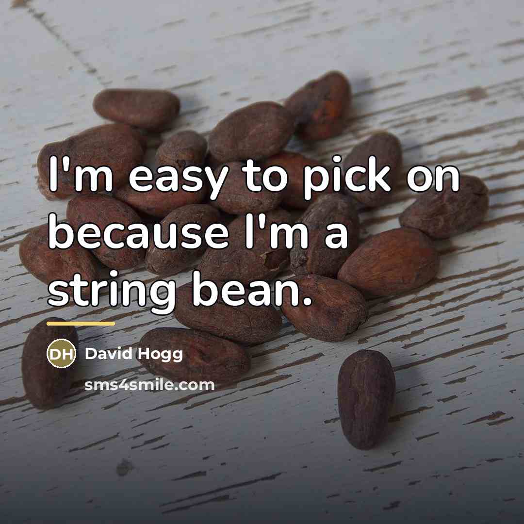 “I'm easy to pick on because I'm a string bean.…” quote by David Hogg