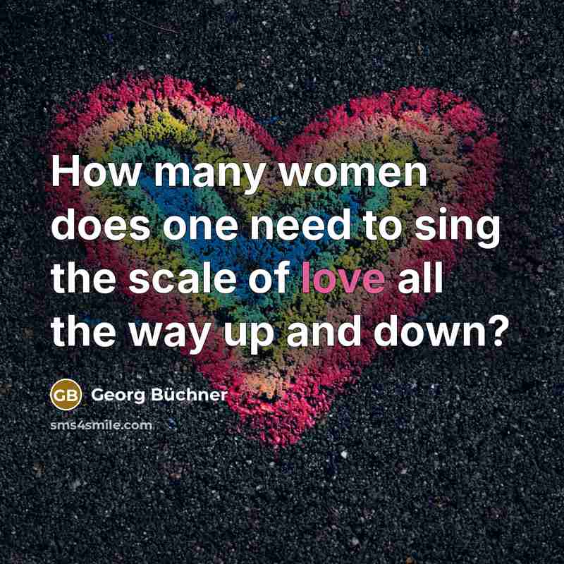 “How many women does one need to sing the scale…” quote by Georg Buchner