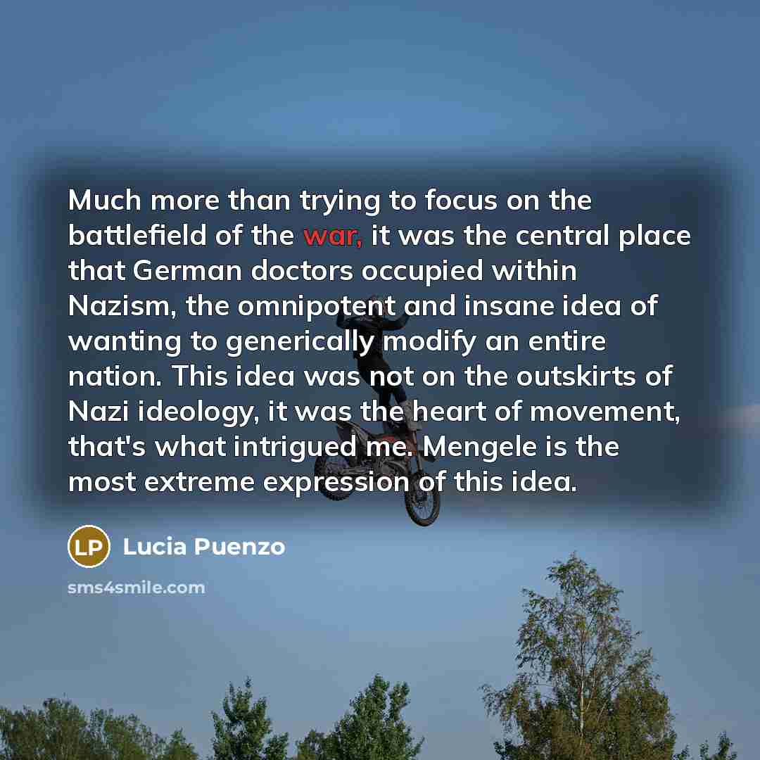 “Much more than trying to focus on the battlefield of…” quote by Lucia Puenzo
