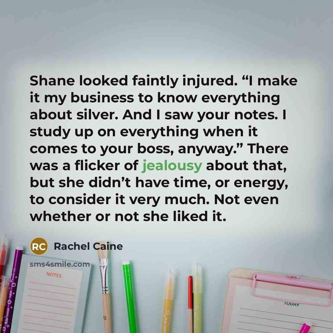 “Shane looked faintly injured. “I make it my business to…” quote by Rachel Caine