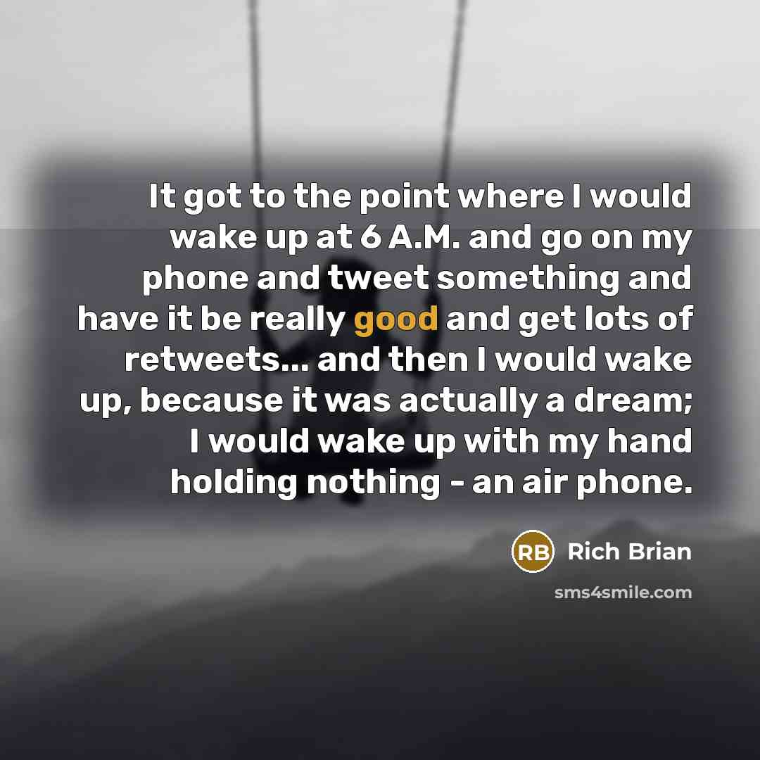 “It got to the point where I would wake up…” quote by Rich Brian