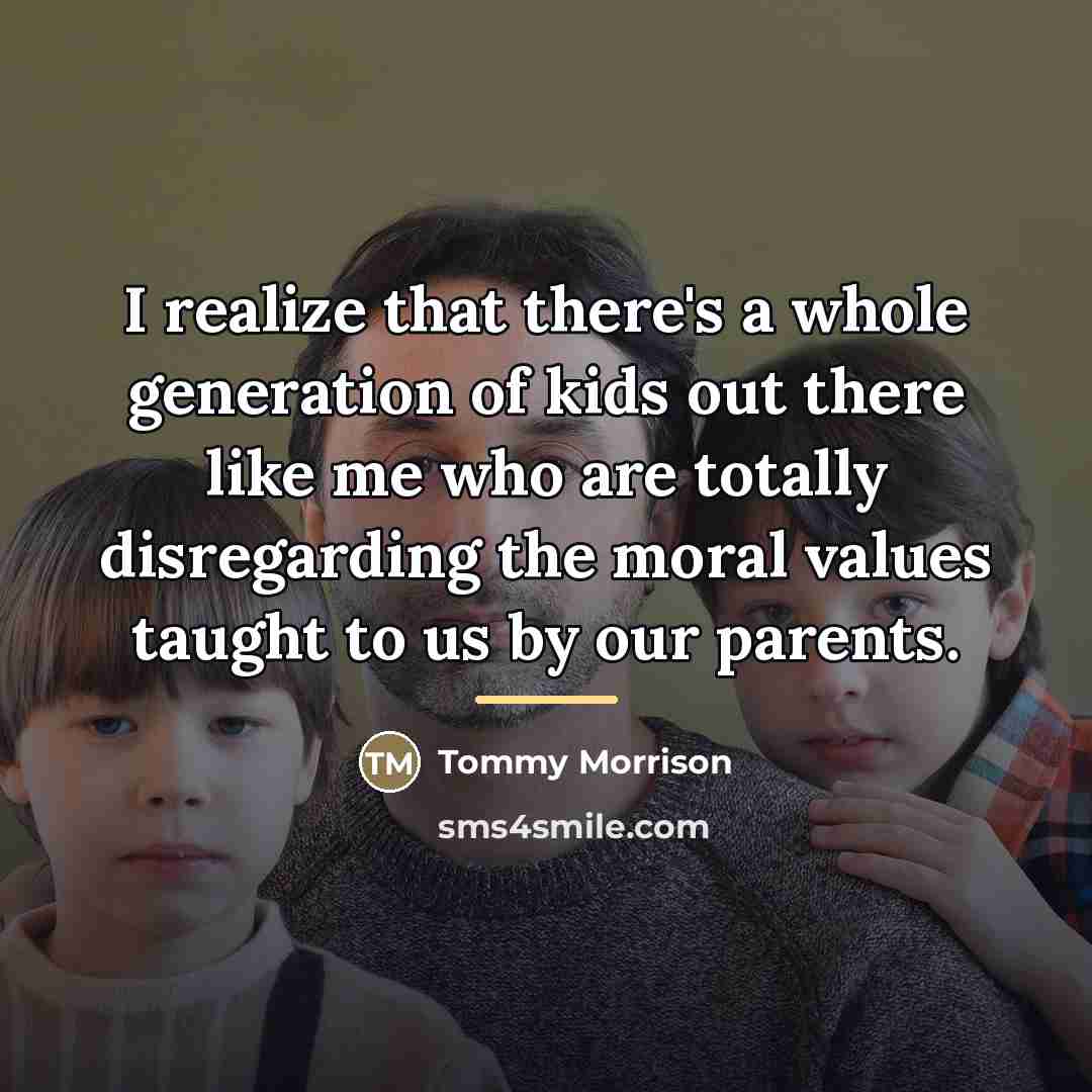 “I realize that there's a whole generation of kids out…” quote by Tommy Morrison