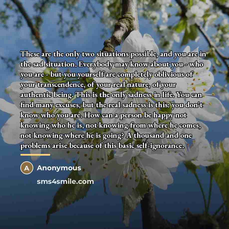 “These are the only two situations possible, and you are…” quote by Anonymous