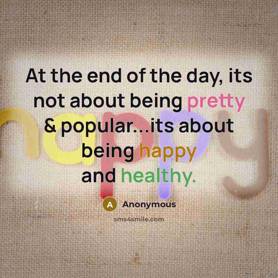 “At the end of the day, its not about being…” quote by Anonymous