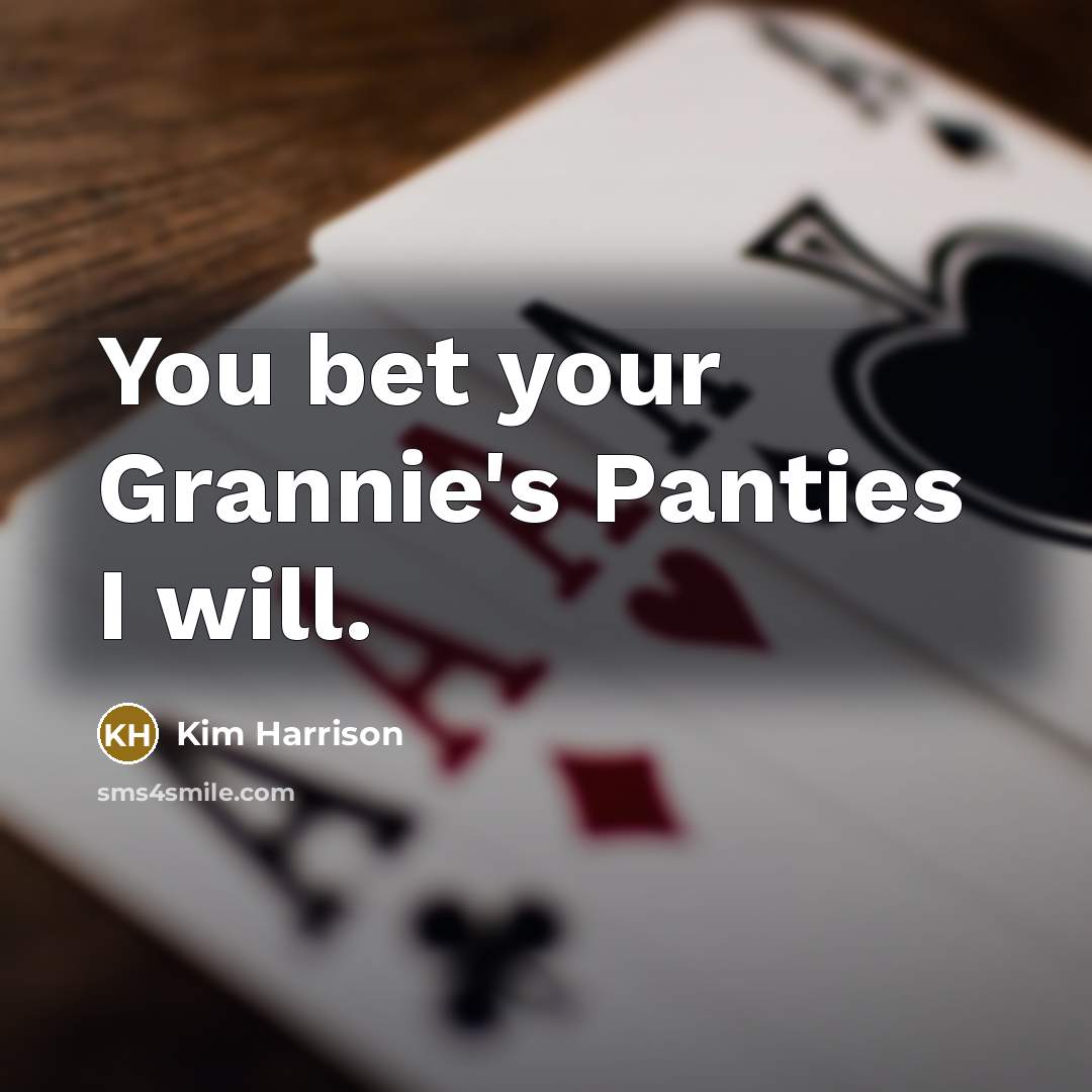 “You bet your Grannie's Panties I will.…” quote by Kim Harrison