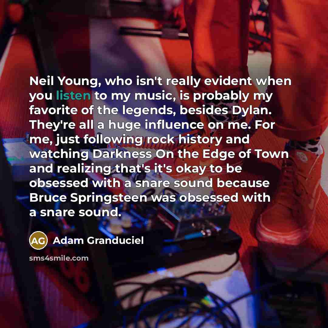 “Neil Young, who isn't really evident when you listen to…” quote by Adam Granduciel