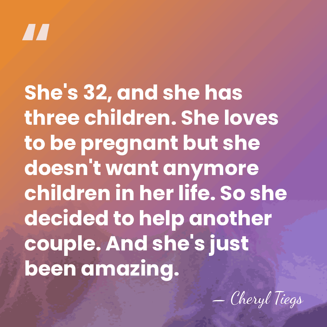 She's 32, and she has three children. She loves to be pregnant&hellip; - Cheryl Tiegs