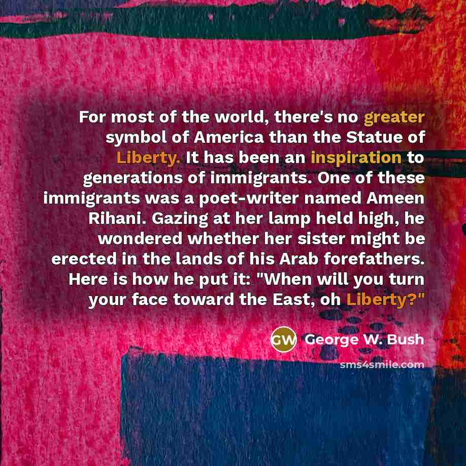 “For most of the world, there's no greater symbol of…” quote by George W. Bush