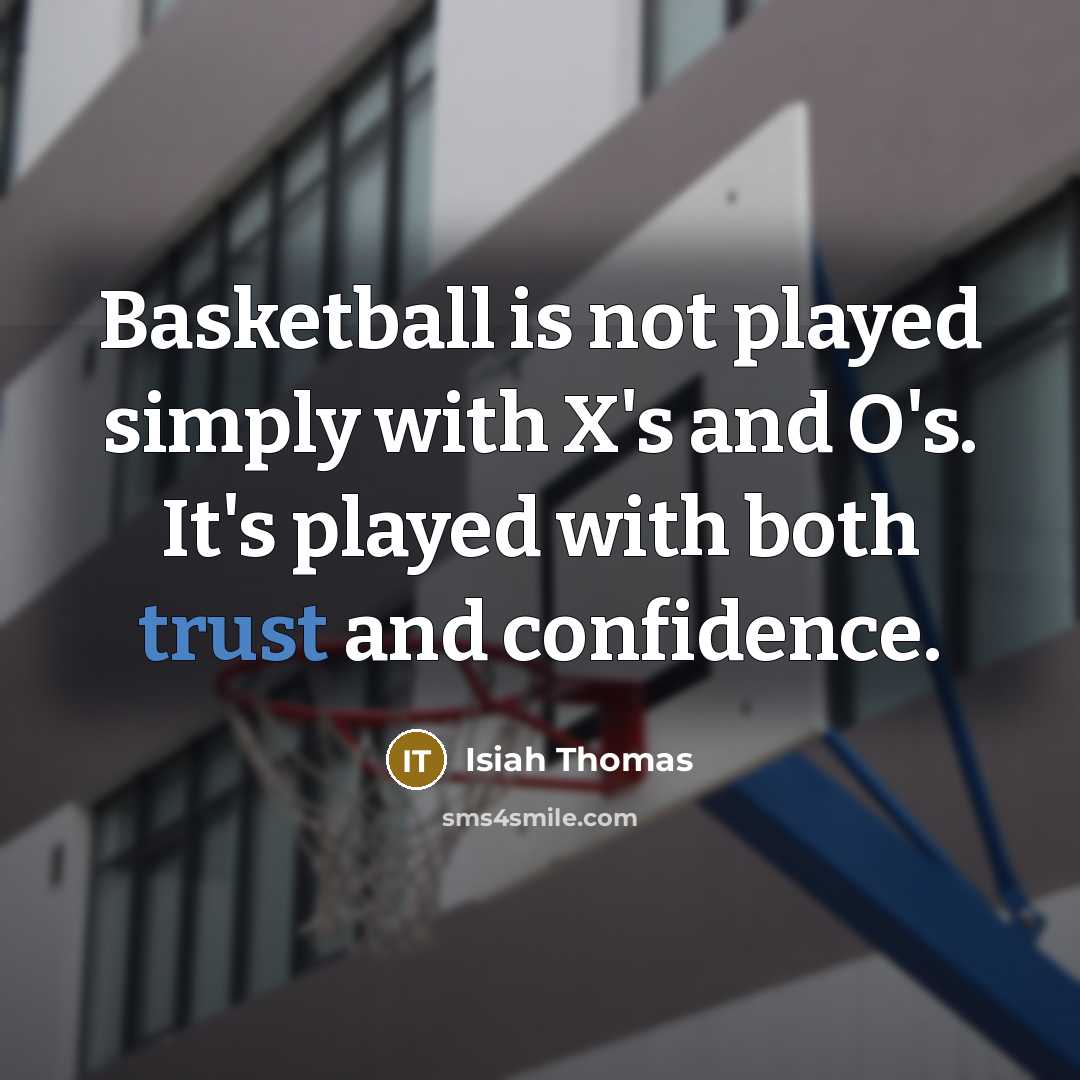 “Basketball is not played simply with X's and O's. It's…” quote by Isiah Thomas