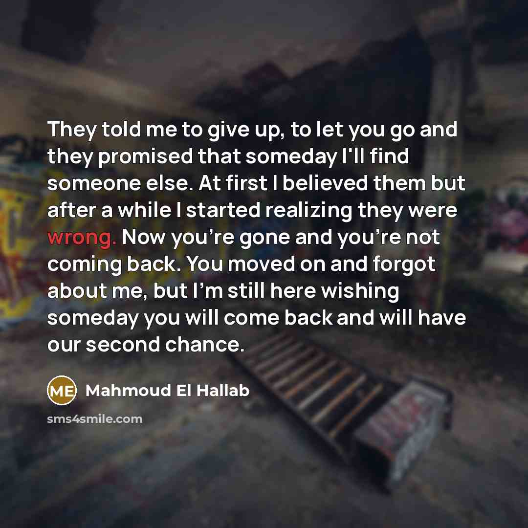 “They told me to give up, to let you go…” quote by Mahmoud El Hallab