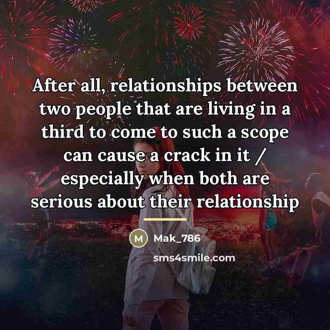 “After all, relationships between two people that are living in…” quote by Mak_786