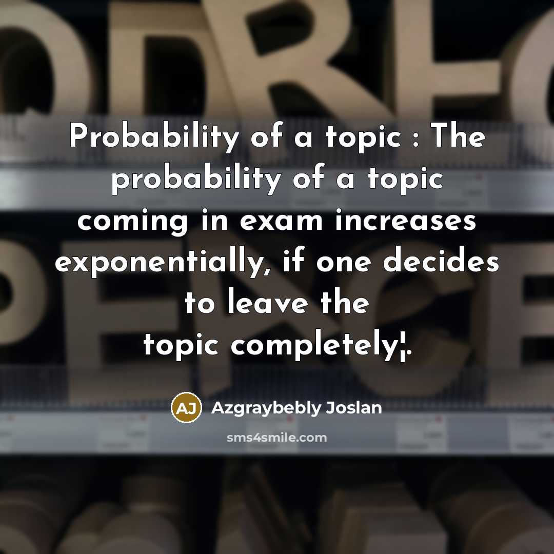 “Probability of a topic : The probability of a topic…” quote by Azgraybebly Joslan