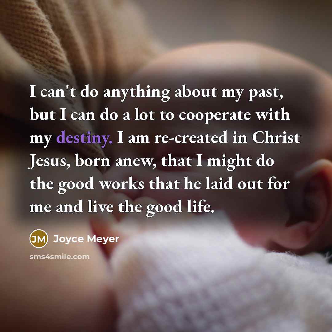 “I can't do anything about my past, but I can…” quote by Joyce Meyer