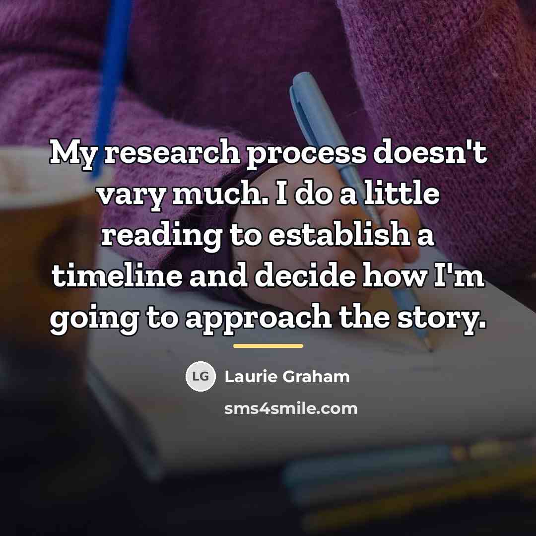 “My research process doesn't vary much. I do a little…” quote by Laurie Graham