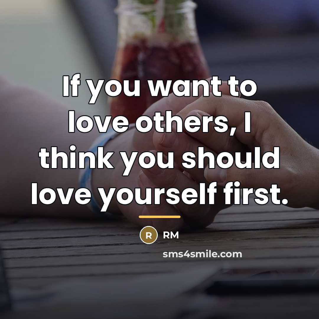 “If you want to love others, I think you should…” quote by RM
