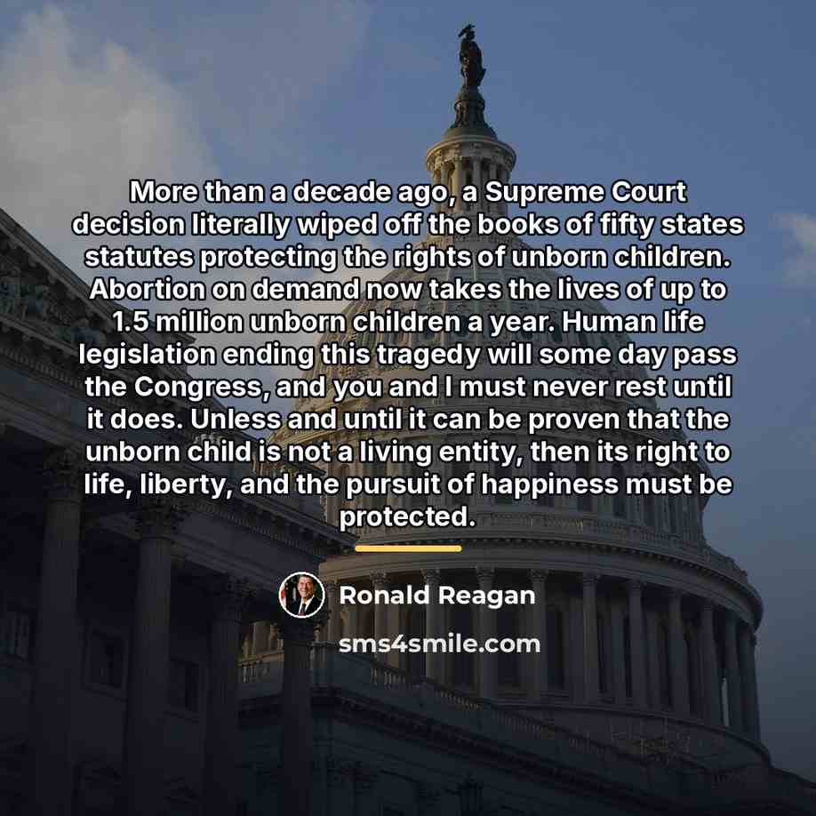 “More than a decade ago, a Supreme Court decision literally…” quote by Ronald Reagan