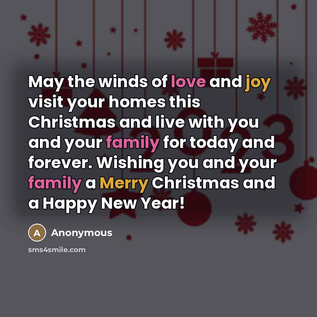 “May the winds of love and joy visit your homes…” quote by Anonymous