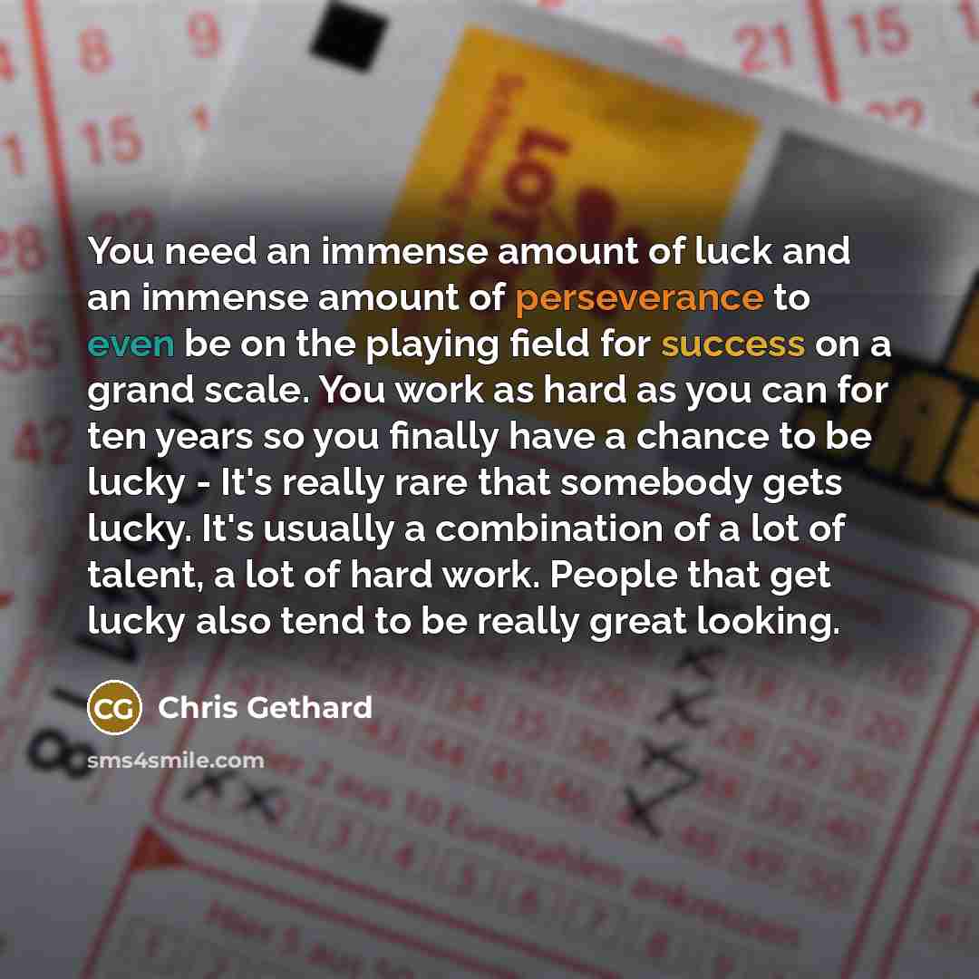 “You need an immense amount of luck and an immense…” quote by Chris Gethard