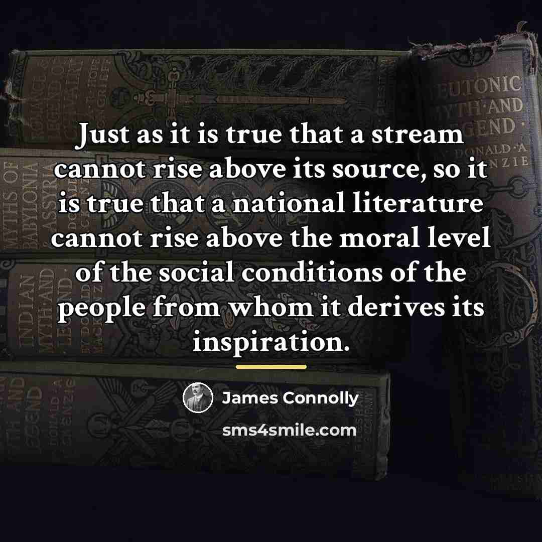 “Just as it is true that a stream cannot rise…” quote by James Connolly