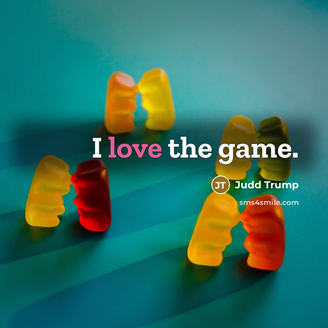 “I love the game.” quote by Judd Trump