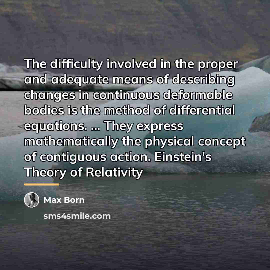“The difficulty involved in the proper and adequate means of…” quote by Max Born