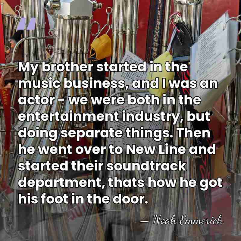 My brother started in the music business, and I was an actor&hellip; - Noah Emmerich