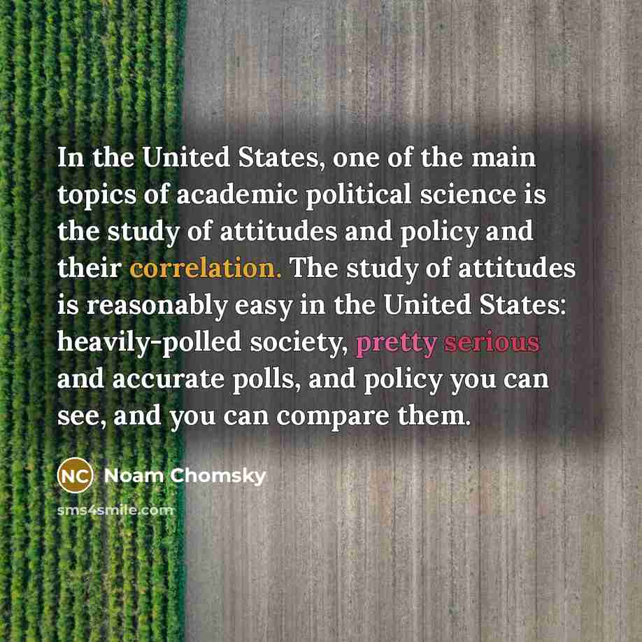 “In the United States, one of the main topics of…” quote by Noam Chomsky