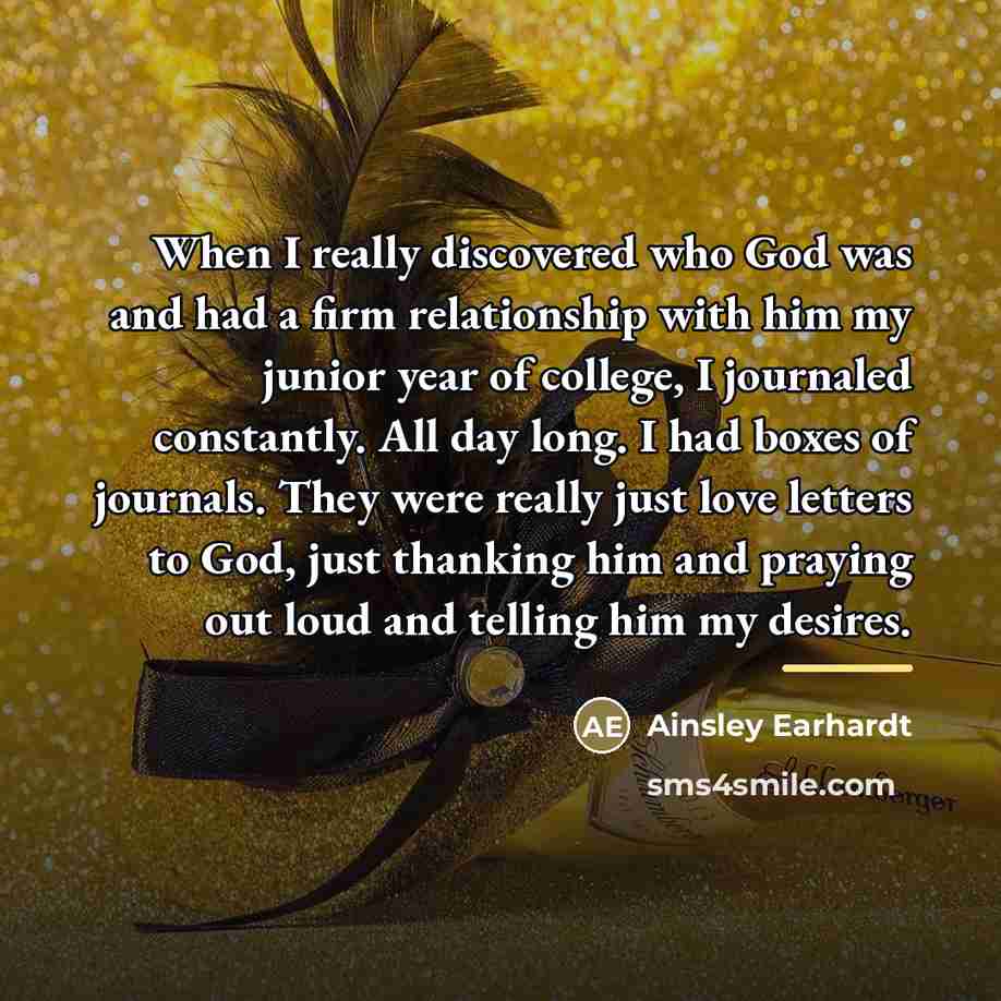 “When I really discovered who God was and had a…” quote by Ainsley Earhardt