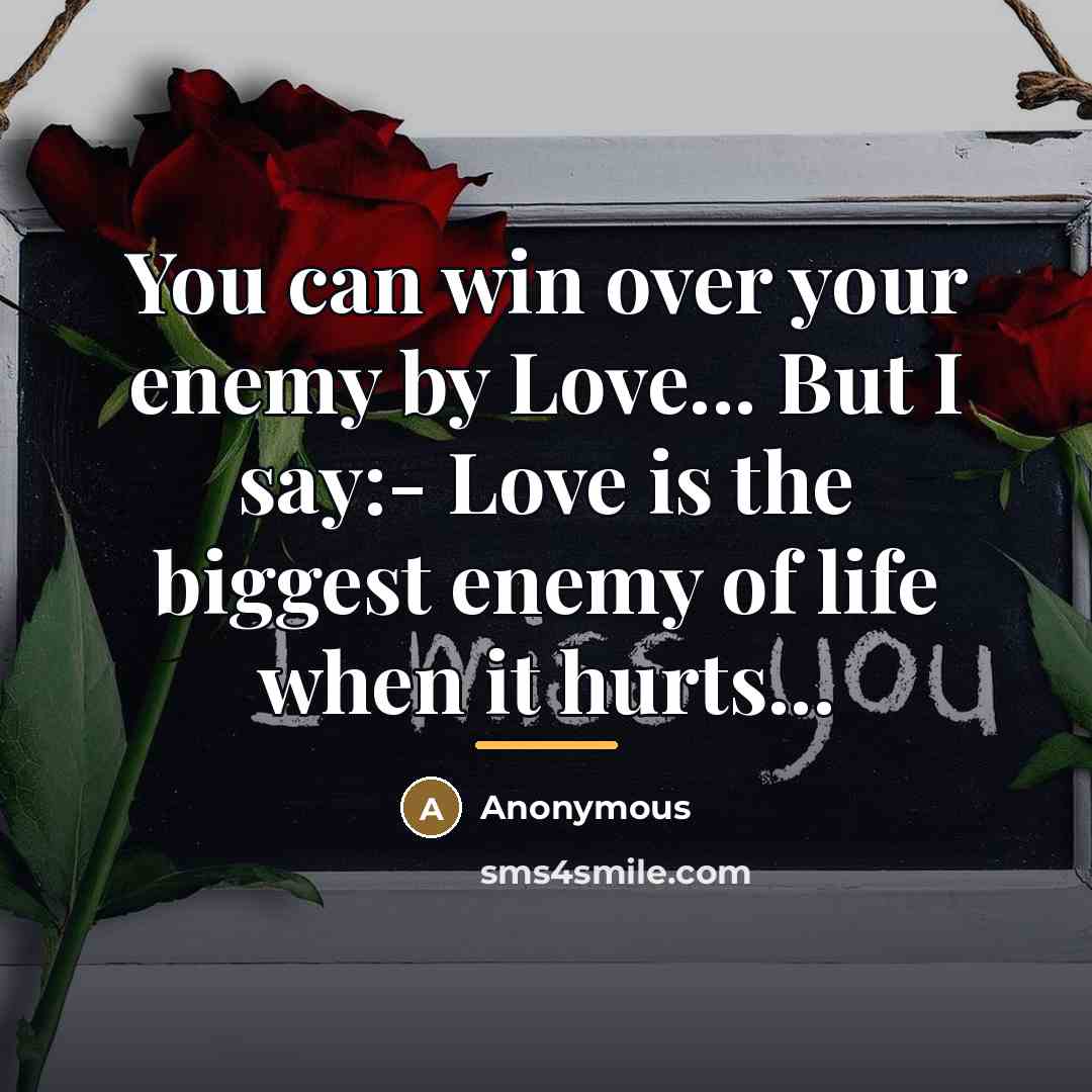 “You can win over your enemy by Love... But I…” quote by Anonymous