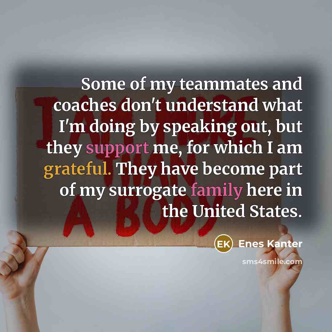 “Some of my teammates and coaches don't understand what I'm…” quote by Enes Kanter