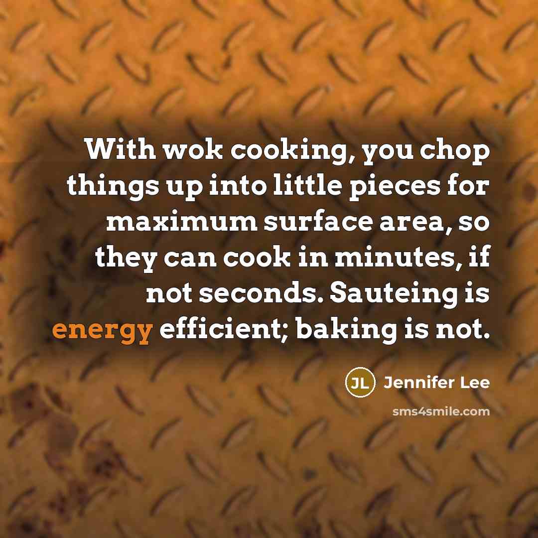 “With wok cooking, you chop things up into little pieces…” quote by Jennifer Lee