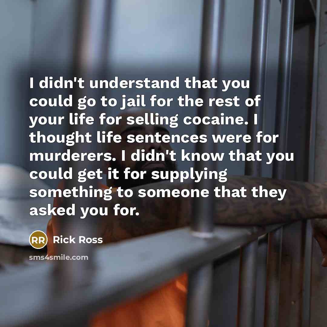“I didn't understand that you could go to jail for…” quote by Rick Ross
