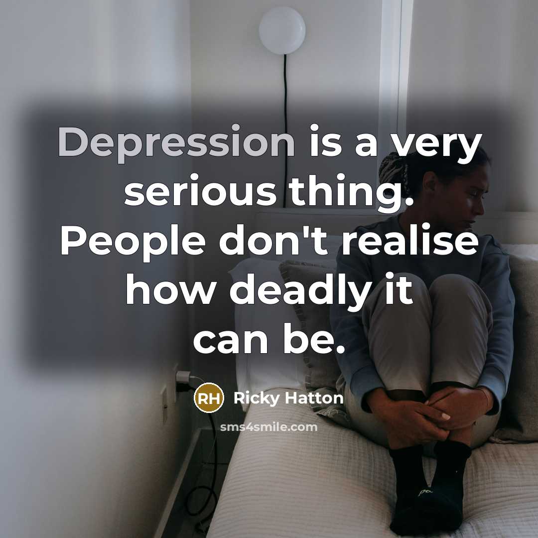 “Depression is a very serious thing. People don't realise how…” quote by Ricky Hatton