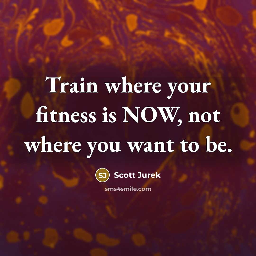“Train where your fitness is NOW, not where you want…” quote by Scott Jurek