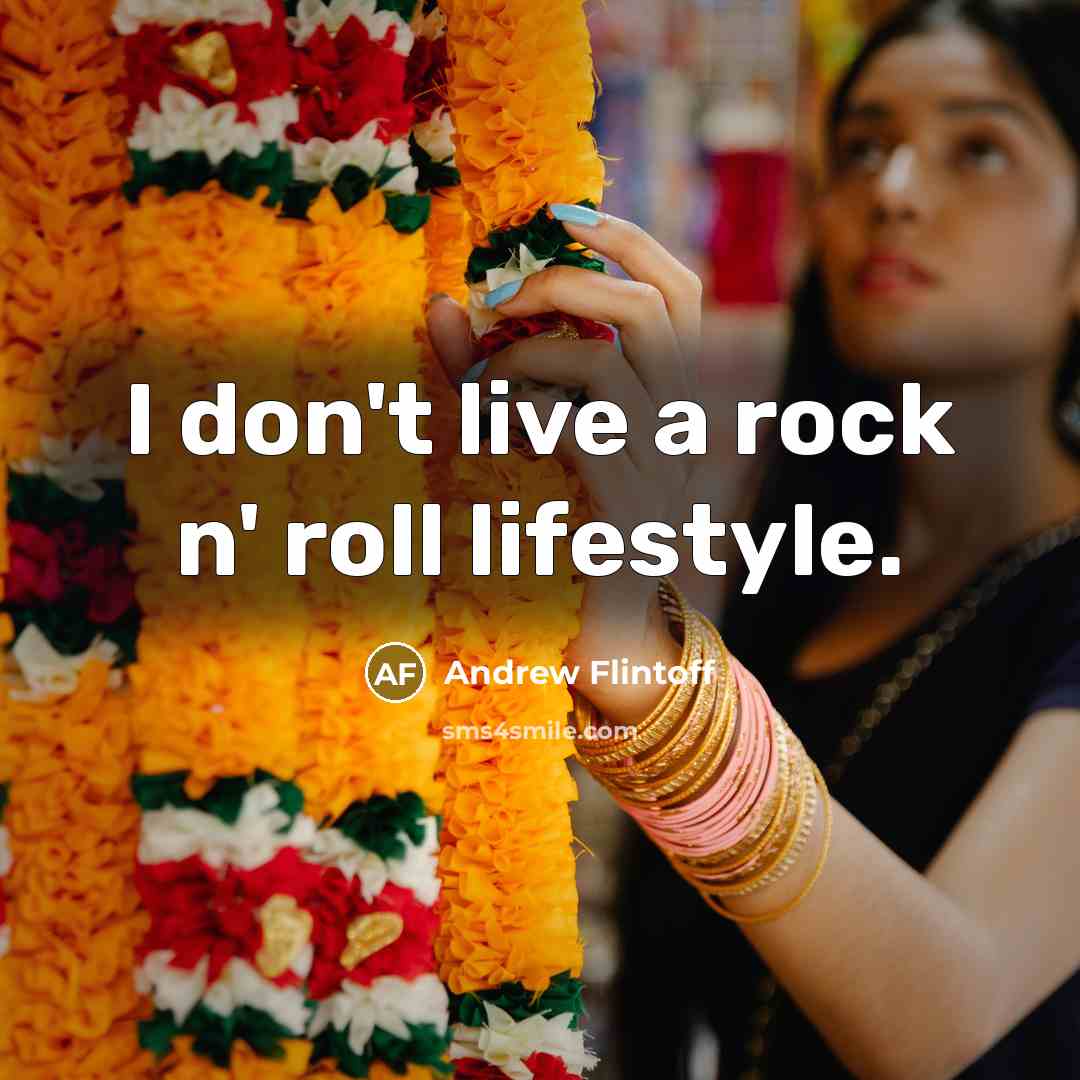 “I don't live a rock n' roll lifestyle.…” quote by Andrew Flintoff