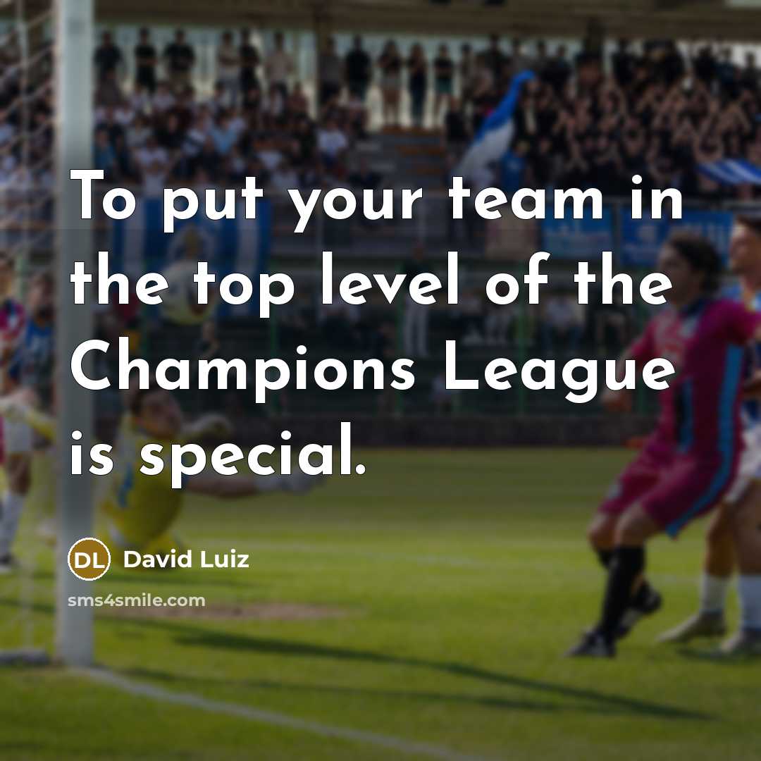 “To put your team in the top level of the…” quote by David Luiz