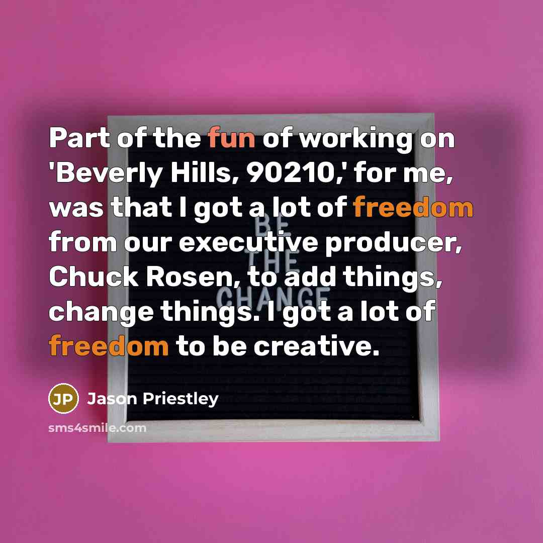 “Part of the fun of working on 'Beverly Hills, 90210,'…” quote by Jason Priestley