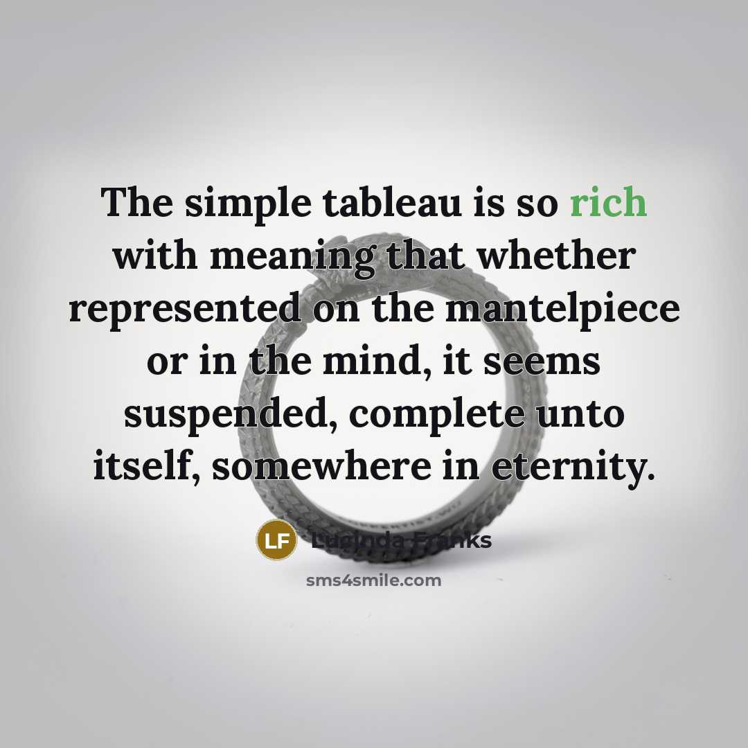 “The simple tableau is so rich with meaning that whether…” quote by Lucinda Franks