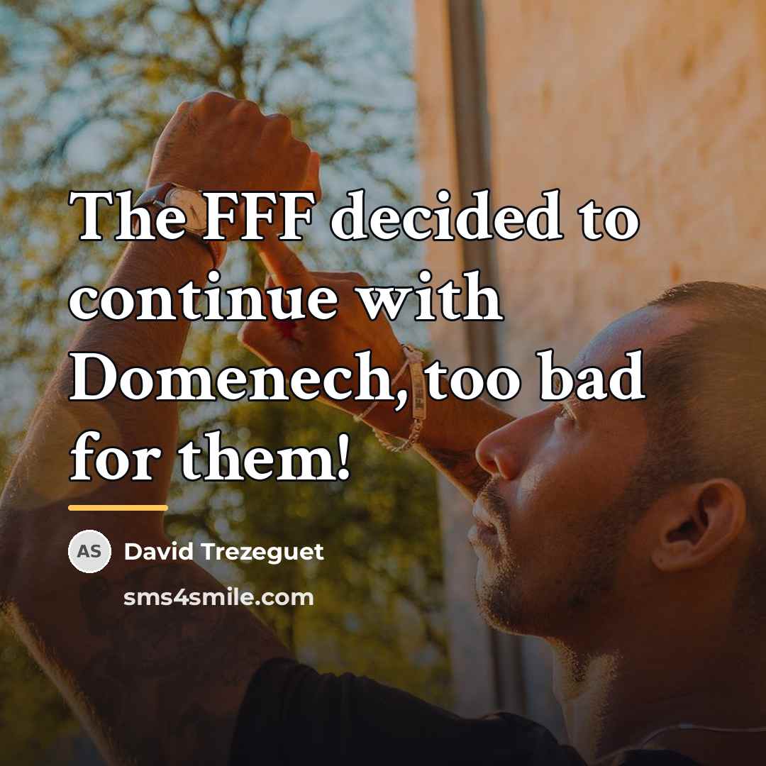 “The FFF decided to continue with Domenech, too bad for…” quote by David Trezeguet